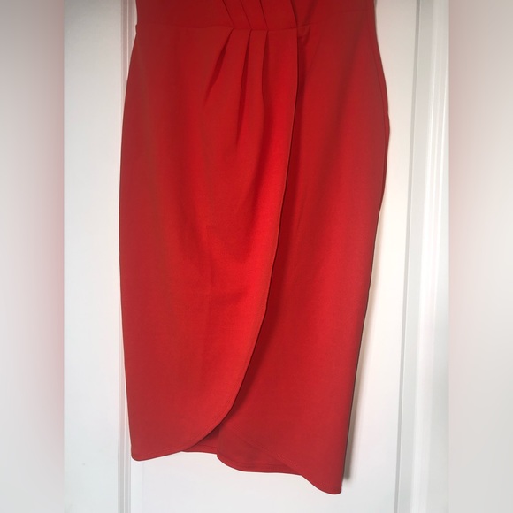 City Goddess Capped Sleeve Orange Dress (NEW) - SIZE: M-L - Picture 3 of 3